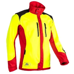 Softshell jacket with detachable sleeves SIP PROTECTION 1SWS FUYU - red/yellow