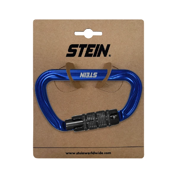 STEIN SECURA D-SHAPE ALU carabiner - blue
