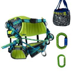 Arborist harness TEUFELBERGER treeMOTION PRO X + 6 carabiners + bag