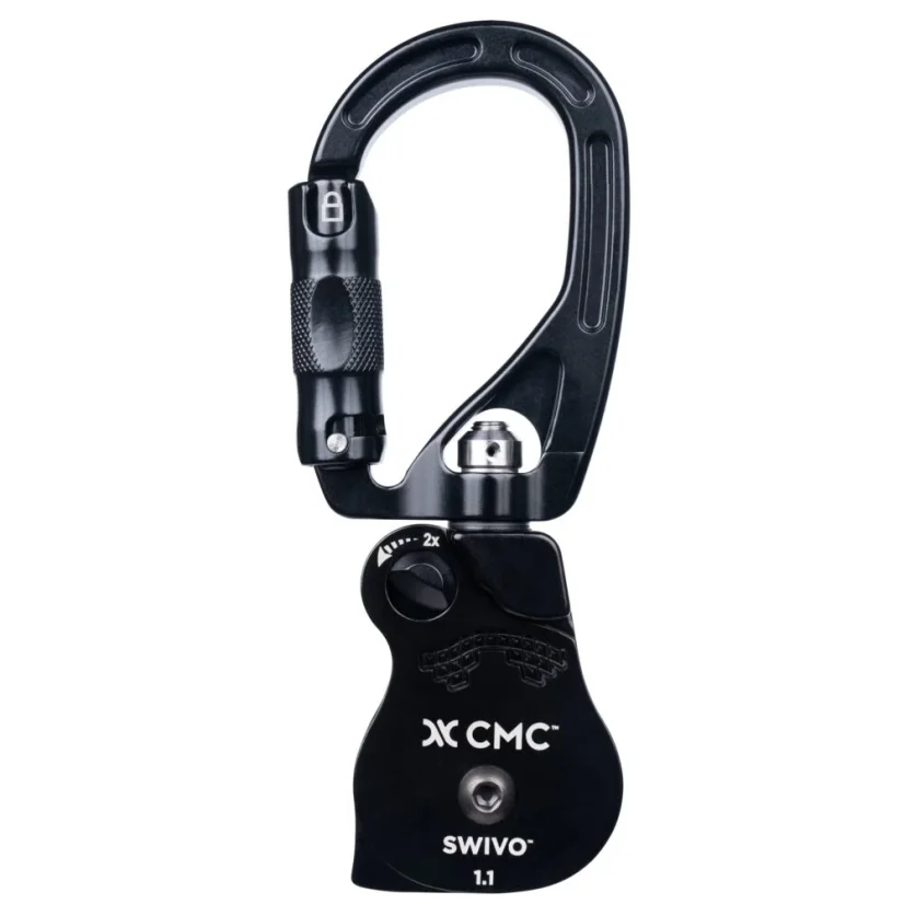 CMC SWIVO karabiner forgóval és csigával – Single