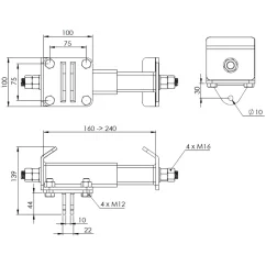 Mobilní kotevní bod na traverzu pro systém KRATOS SAFETY T-LINE Mobilní kotevní bod na traverzu pro systém KRATOS SAFETY T-LINE
