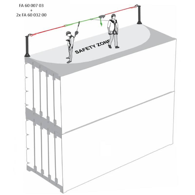 KRATOS SAFETY POST LINE horizontal temporary lifeline