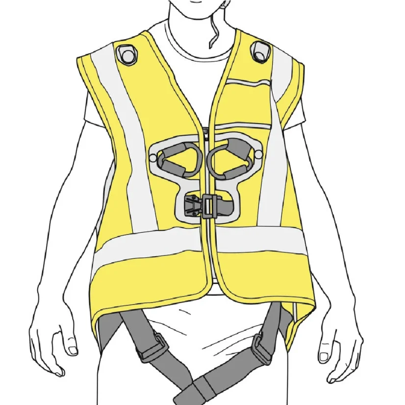 HI-VIZ vest for PETZL NEWTON harnesses
