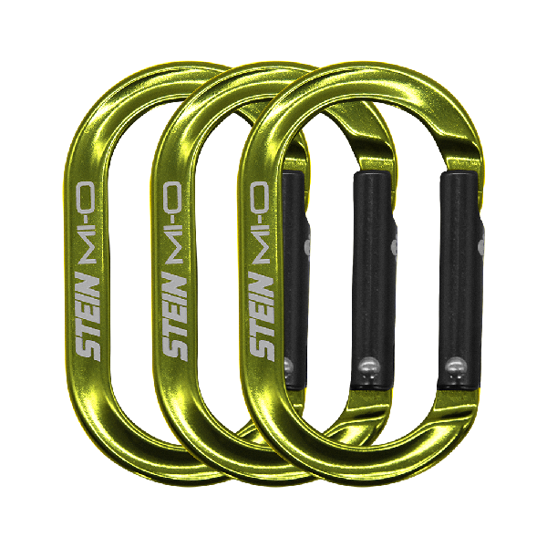 STEIN MI-O MINI-O CLIP carabiner 3Pack - green