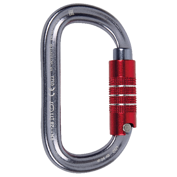 CAMP OVAL XL 3Lock carabiner - titanium gray