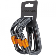 Karabína CAMP ORBIT Lock - antracitová 3-Pack
